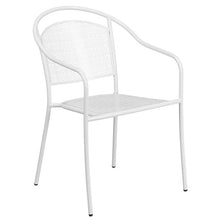 Load image into Gallery viewer, 30" Round White Indoor-Steel Folding Patio Table Set with 4 Round Back Chairs
