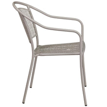 Load image into Gallery viewer, Light Gray Indoor-Outdoor Steel Patio Arm Chair with Round Back
