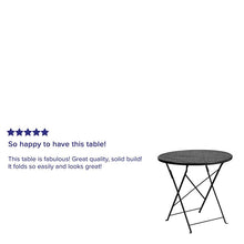 Load image into Gallery viewer, Commercial Grade 30" Round Black Indoor-Outdoor Steel Folding Patio Table
