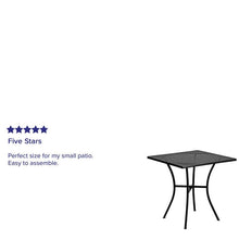 Load image into Gallery viewer, Commercial Grade 28" Square Black Indoor-Outdoor Steel Patio Table
