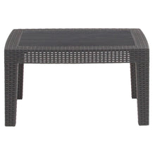 Load image into Gallery viewer, Dark Gray Faux Rattan Coffee Table
