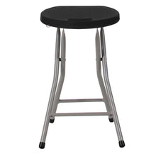 Load image into Gallery viewer, Foldable Stool with Black Plastic Seat and Titanium Gray Frame
