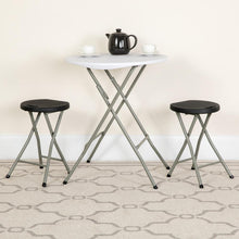Load image into Gallery viewer, Foldable Stool with Black Plastic Seat and Titanium Gray Frame
