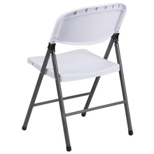 Load image into Gallery viewer, HERCULES Series 330 lb. Capacity Granite White Plastic Folding Chair with Charcoal Frame
