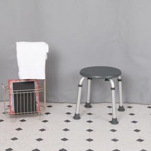 Load image into Gallery viewer, 300 Lb. Capacity, Adjustable Gray Bath, Shower Stool
