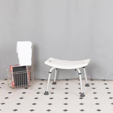 Load image into Gallery viewer, 300 Lb. Capacity, Adjustable White Bath, Shower Chair with Non-slip Feet
