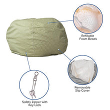 Load image into Gallery viewer, Oversized Green Dot Refillable Bean Bag Chair for All Ages
