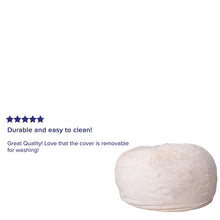 Load image into Gallery viewer, Oversized White Furry Refillable Bean Bag Chair for All Ages
