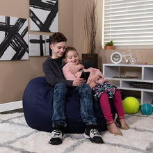 Load image into Gallery viewer, Oversized Solid Navy Blue Refillable Bean Bag Chair for All Ages
