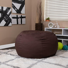 Load image into Gallery viewer, Oversized Solid Brown Refillable Bean Bag Chair for All Ages
