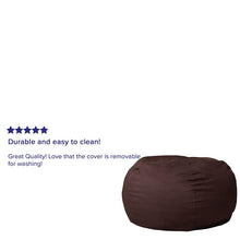 Load image into Gallery viewer, Oversized Solid Brown Refillable Bean Bag Chair for All Ages

