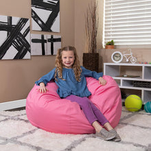 Load image into Gallery viewer, Oversized Solid Light Pink Refillable Bean Bag Chair for All Ages

