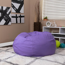 Load image into Gallery viewer, Oversized Solid Purple Refillable Bean Bag Chair for All Ages
