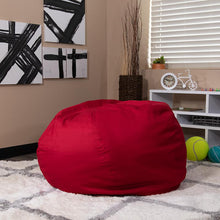 Load image into Gallery viewer, Oversized Solid Red Refillable Bean Bag Chair for All Ages
