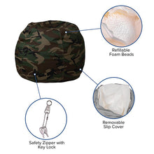 Load image into Gallery viewer, Small Camouflage Refillable Bean Bag Chair for Kids and Teens
