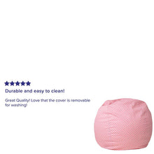 Load image into Gallery viewer, Small Light Pink Dot Refillable Bean Bag Chair for Kids and Teens
