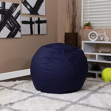 Load image into Gallery viewer, Small Solid Navy Blue Refillable Bean Bag Chair for Kids and Teens
