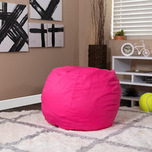 Load image into Gallery viewer, Small Solid Hot Pink Refillable Bean Bag Chair for Kids and Teens
