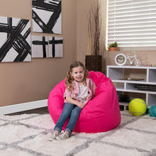 Load image into Gallery viewer, Small Solid Hot Pink Refillable Bean Bag Chair for Kids and Teens
