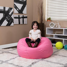 Load image into Gallery viewer, Small Solid Light Pink Refillable Bean Bag Chair for Kids and Teens
