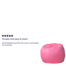 Load image into Gallery viewer, Small Solid Light Pink Refillable Bean Bag Chair for Kids and Teens
