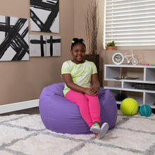 Load image into Gallery viewer, Small Solid Purple Refillable Bean Bag Chair for Kids and Teens
