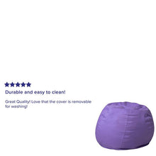 Load image into Gallery viewer, Small Solid Purple Refillable Bean Bag Chair for Kids and Teens
