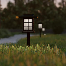 Load image into Gallery viewer, 8 Pack Black Lantern LED Solar Lights Weather Resistant Solar Powered Lights
