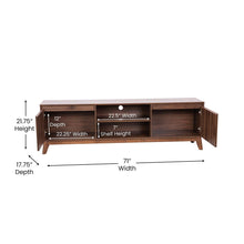 Load image into Gallery viewer, TV Stand in Walnut for 65+ in TV's - 70 in Media Center
