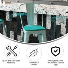 Load image into Gallery viewer, 24" High Mint Green Metal Counter Height Stool
