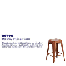 Load image into Gallery viewer, 24" High Backless Copper Indoor-Outdoor Counter Height Stool
