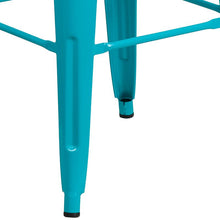 Load image into Gallery viewer, Commercial Grade 30" High Backless Crystal Teal-Blue Indoor-Outdoor Barstool
