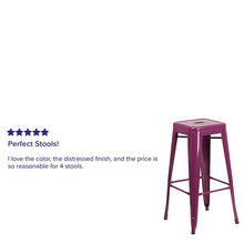 Load image into Gallery viewer, Commercial Grade 30" High Backless Purple Indoor-Outdoor Barstool
