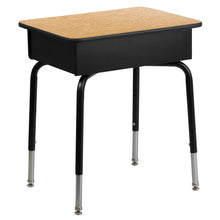 Load image into Gallery viewer, Student Desk with Open Front Metal Book Box - Natural
