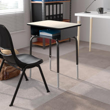 Load image into Gallery viewer, Student Desk with Open Front Metal Book Box - Gray
