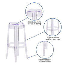 Load image into Gallery viewer, 29.75'' High Transparent Barstool
