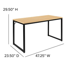 Load image into Gallery viewer, Office Computer Desk and Home Office Desk - 47" Long (Maple/Black)
