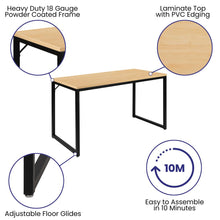 Load image into Gallery viewer, Office Computer Desk and Home Office Desk - 47" Long (Maple/Black)
