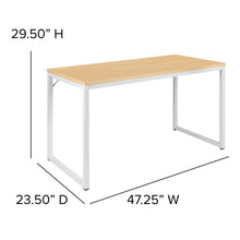 Load image into Gallery viewer, Office Computer Desk and Home Office Desk - 47" Long (Maple/White)
