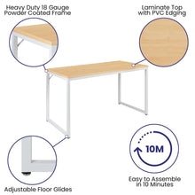 Load image into Gallery viewer, Office Computer Desk and Home Office Desk - 47" Long (Maple/White)
