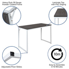 Load image into Gallery viewer, Tiverton Office Computer Desk and Home Office Desk - 47" Long (Gray/White)
