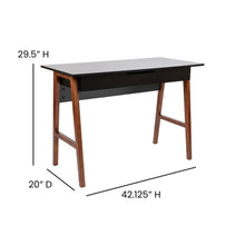 Load image into Gallery viewer, Table Desk for Writing and Work, Black/Walnut
