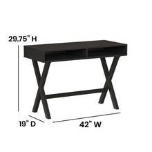 Load image into Gallery viewer, Home Office Writing Computer Desk with Open Storage Compartments, Black
