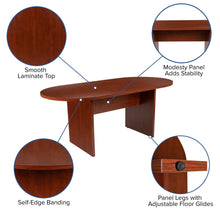 Load image into Gallery viewer, 6 Foot (72 inch) Oval Conference Table in Cherry
