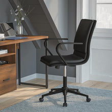 Load image into Gallery viewer, Mid-Back Designer Executive Office Chair with Black Base and Arms, Black
