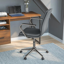 Load image into Gallery viewer, Mid-Back Designer Executive Office Chair with Brushed Chrome Base and Arms, Gray
