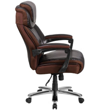 Load image into Gallery viewer, Office Chair | Brown Executive Swivel Office Chair with Headrest and Wheels
