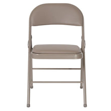 Load image into Gallery viewer, HERCULES Series Double Braced Gray Vinyl Folding Chair
