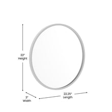 Load image into Gallery viewer, 20" Round Silver Metal Framed Wall Mirror

