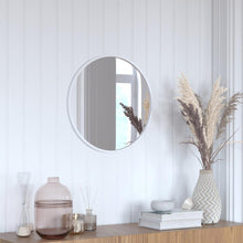 Load image into Gallery viewer, 20" Round Silver Metal Framed Wall Mirror
